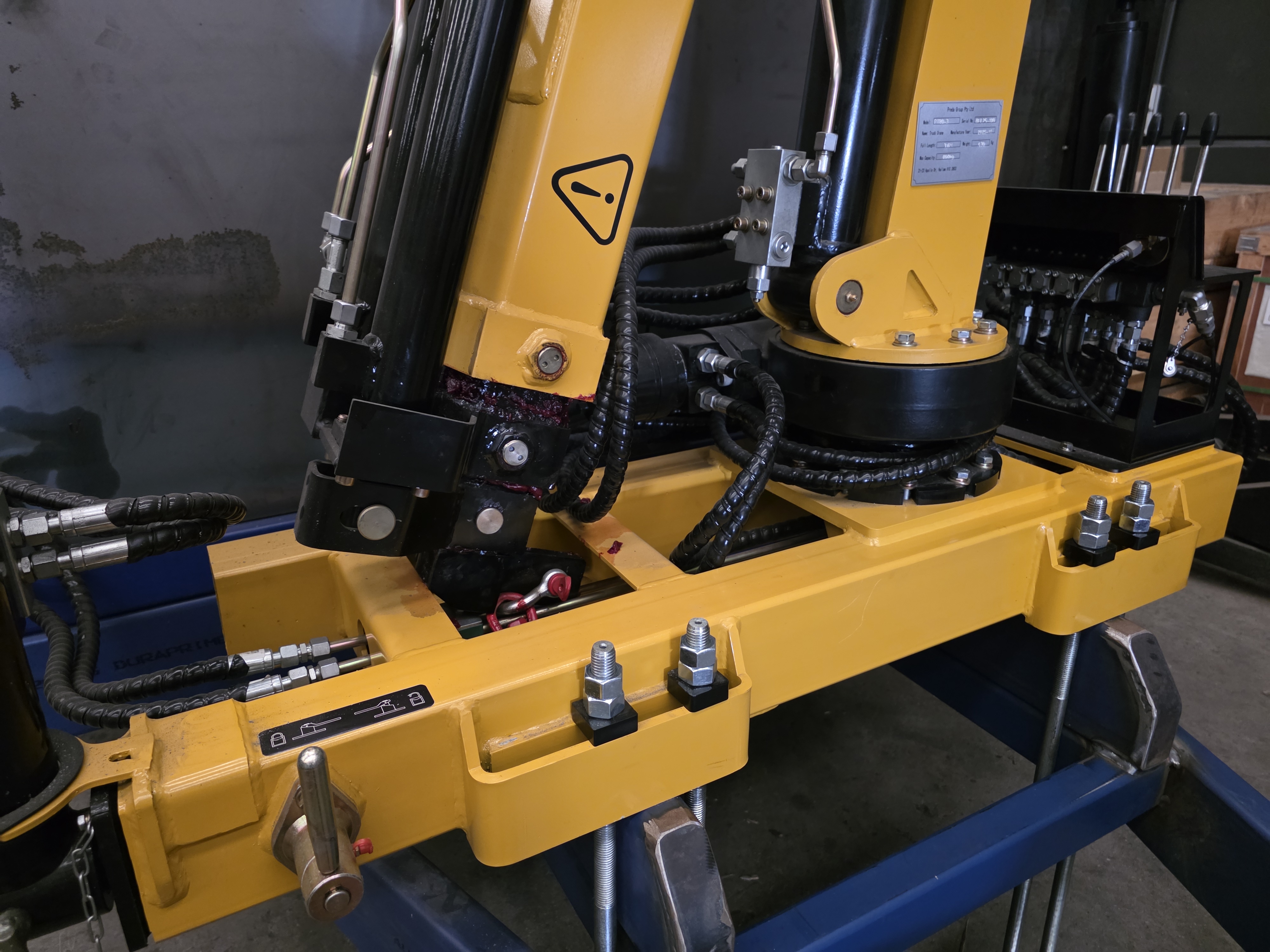 Crane arm mounting detail